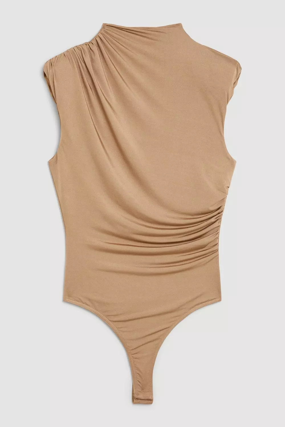 Jersey Crepe Sleeveless Draped Bodysuit | Karen Millen