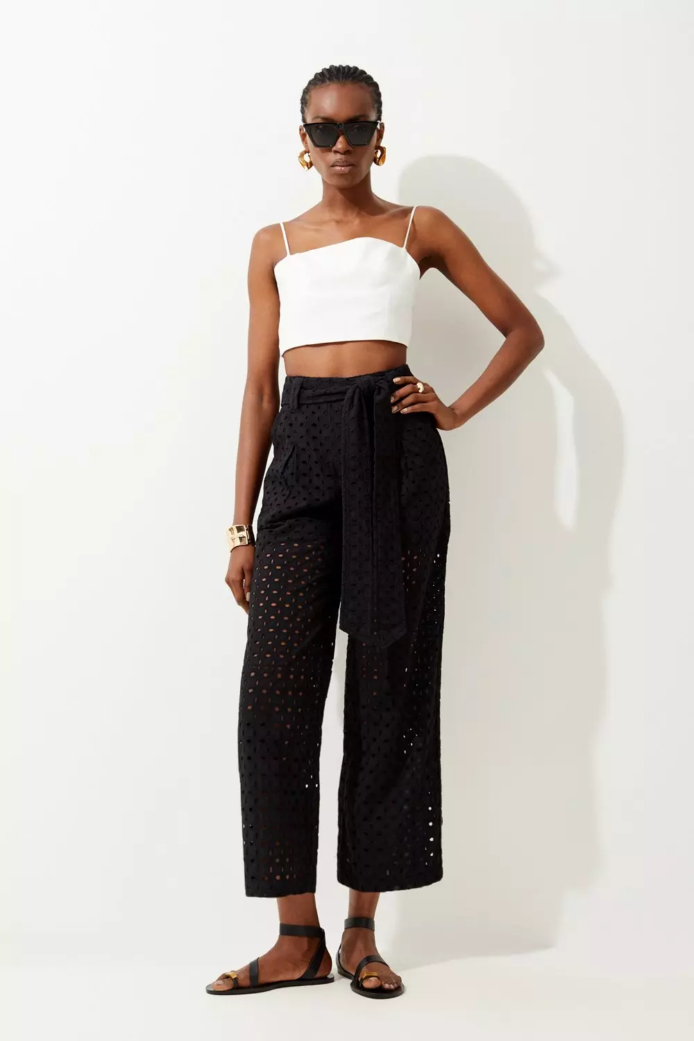 Belted best sale palazzo pants