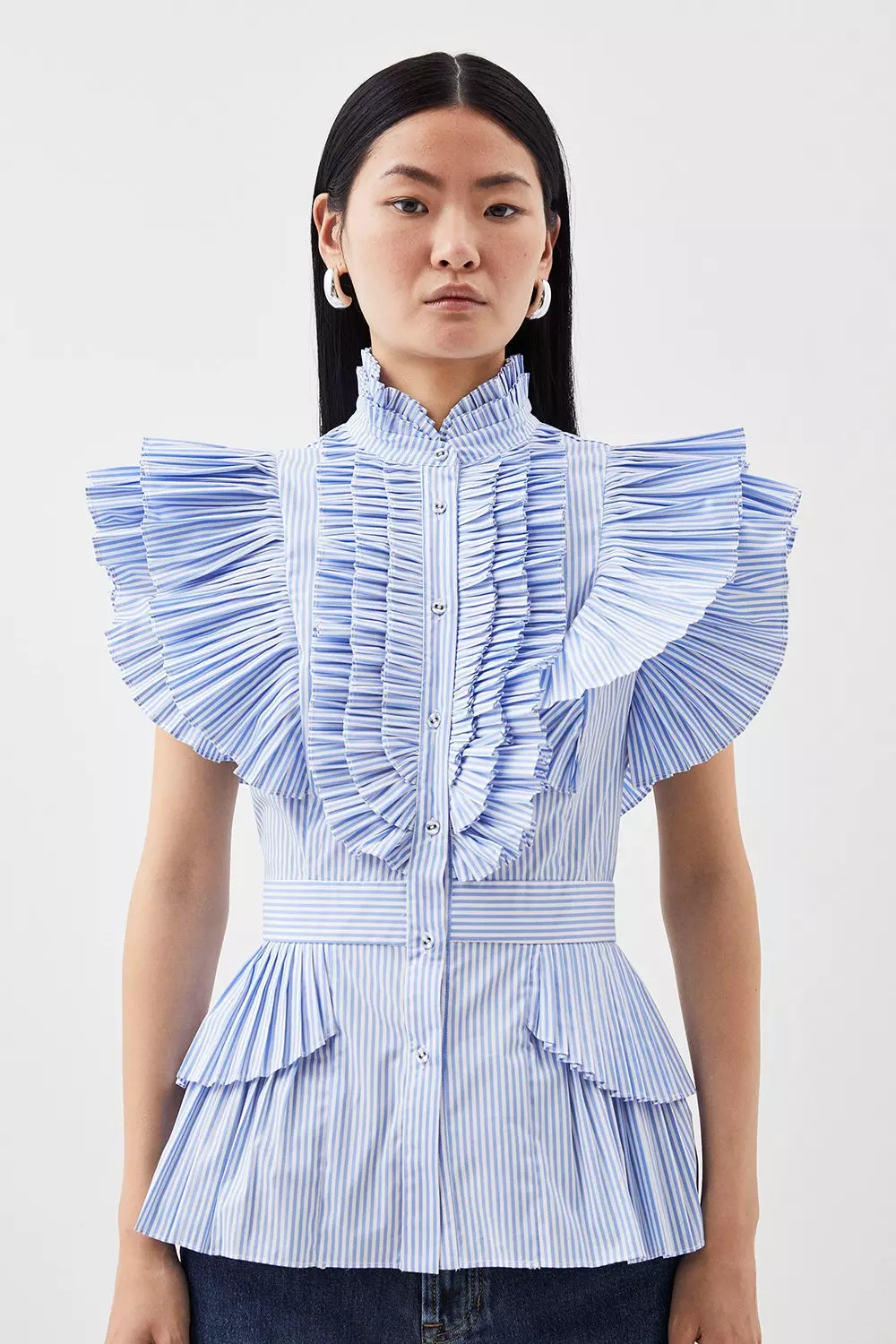 Pleats or ruffles on yellow