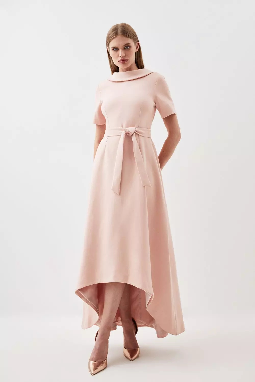 Missguided high low wrap front midi tea outlet dress