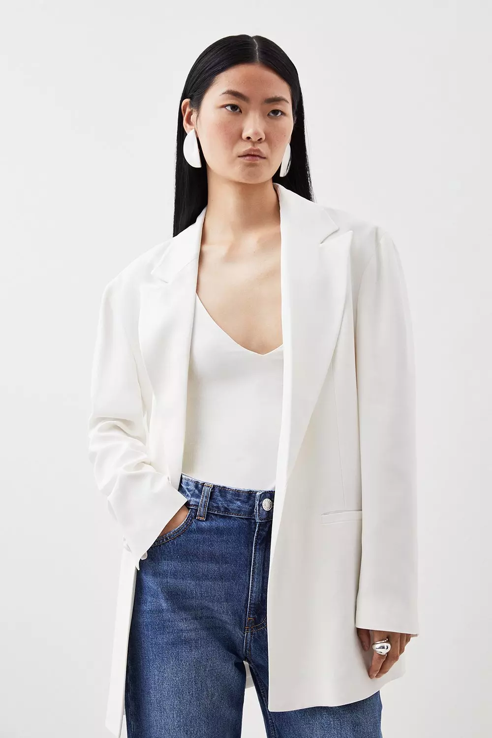 Karen millen white clearance blazer