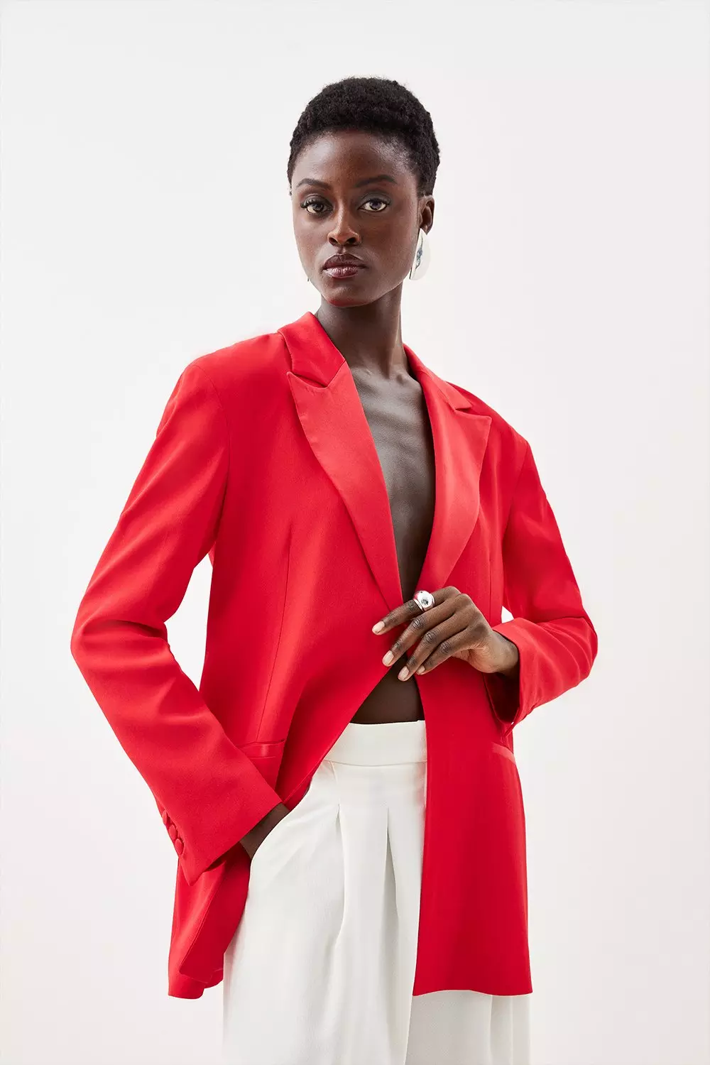 Zara red blazer jacket sale