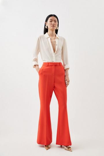 Clean Tailored Kickflare Trouser light red