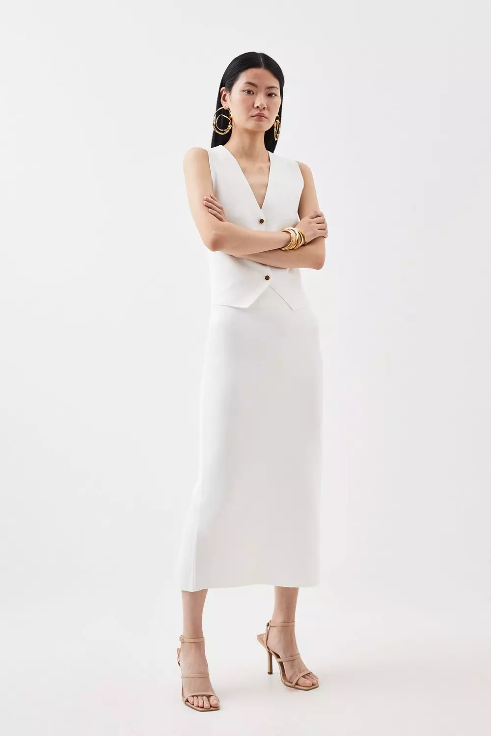 White skirt 2025 karen millen
