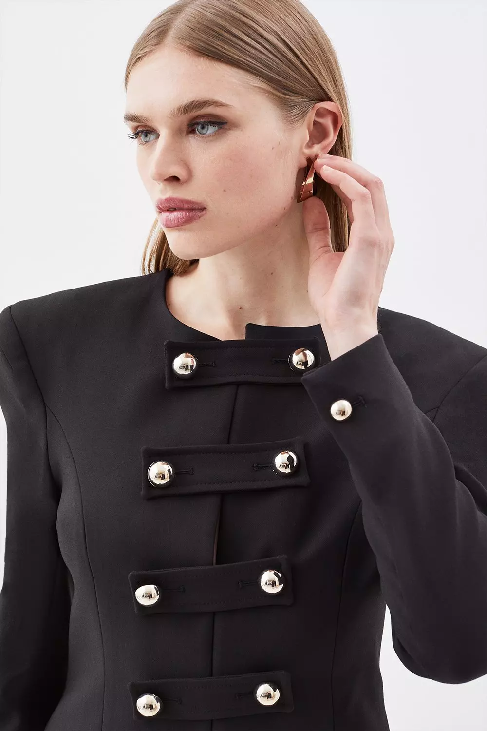 Womens military style discount blazer