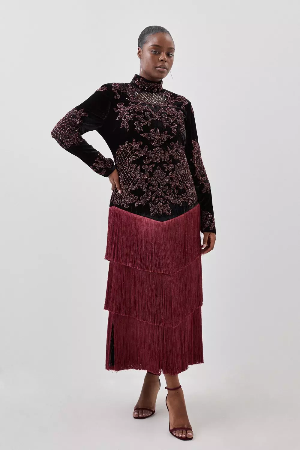 Velvet 2025 fringe skirt