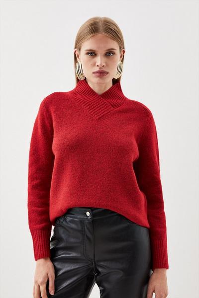 Women's Red Jumpers | Karen Millen UK