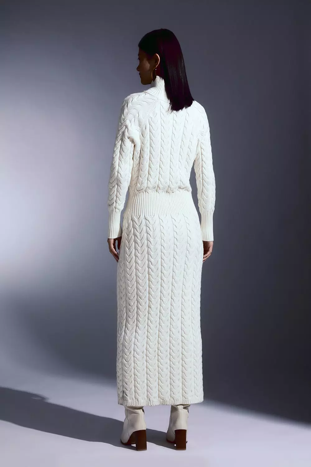 Maxi cable store knit dress