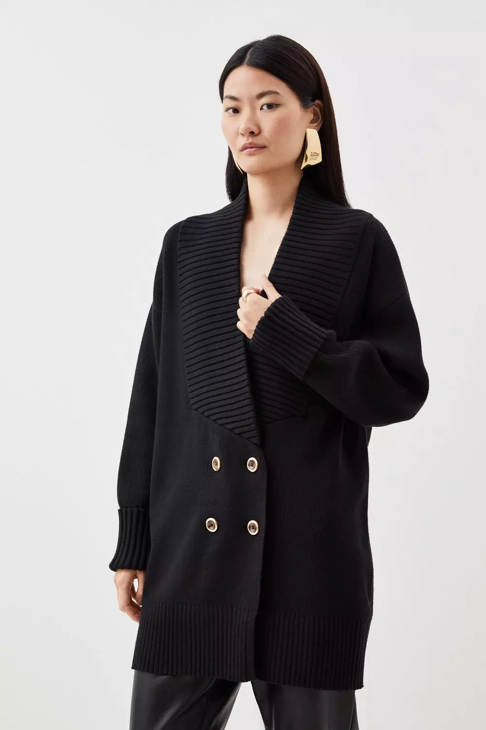 Karen millen deals black cardigan