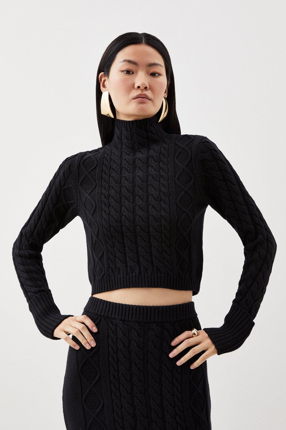 Cable knit shop funnel neck jumper