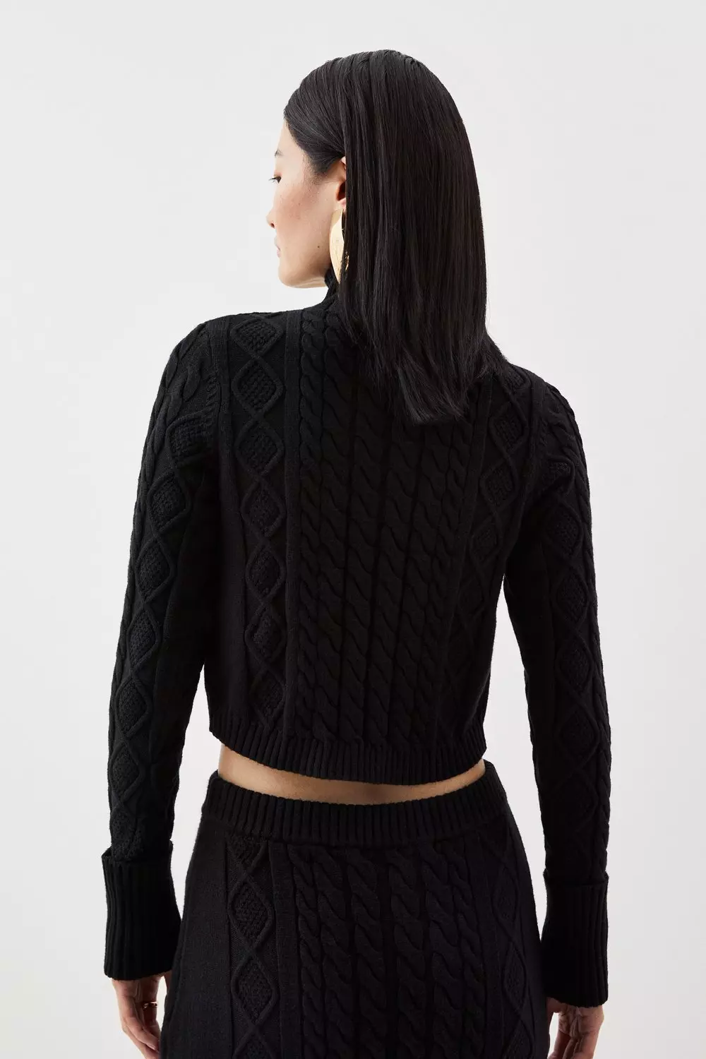 Karen millen cable hot sale knit jumper