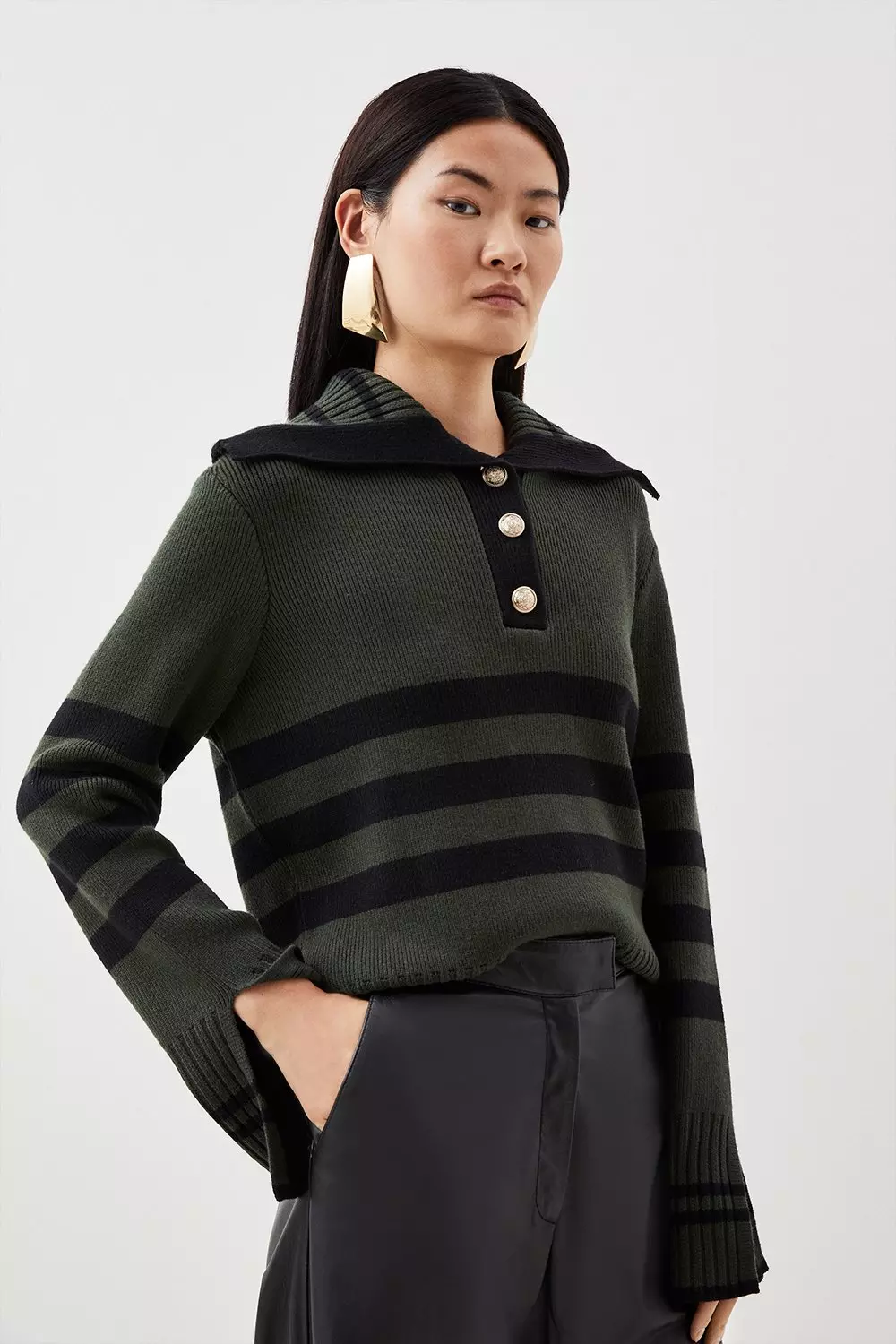 UO Striped Texture Knit Jumper