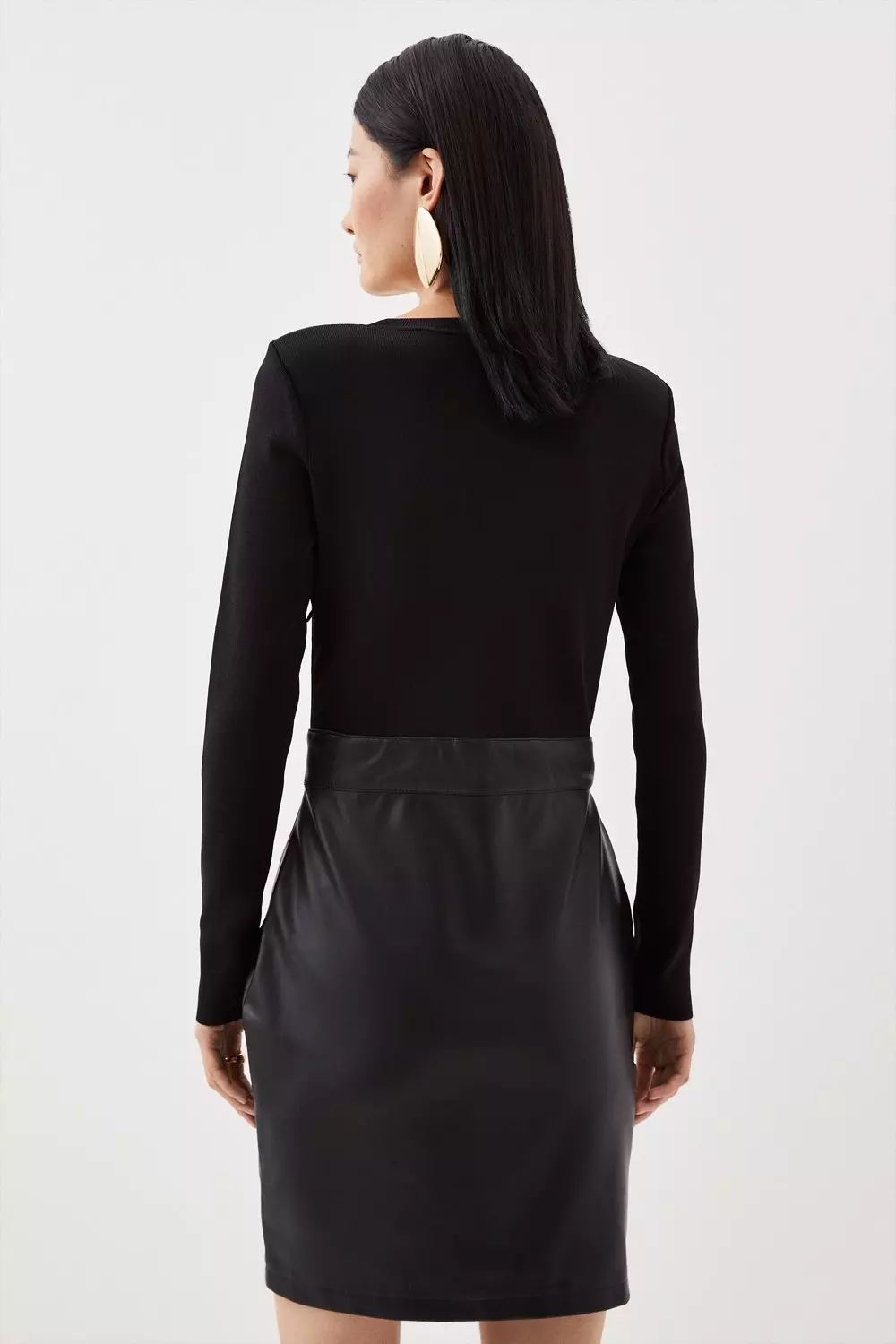 Ruched knit outlet skirt