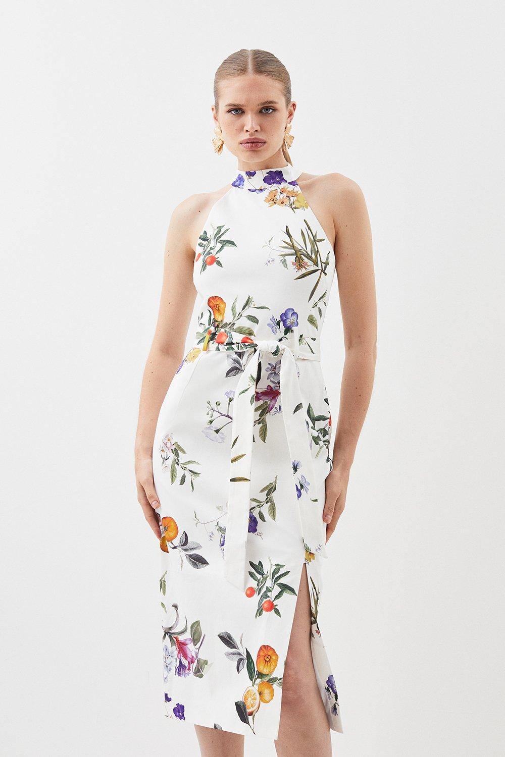 Karen millen orchid shop floral pencil dress