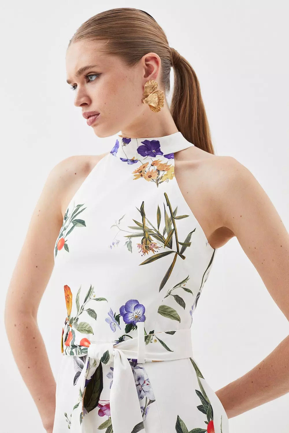 Karen millen 2025 floral halterneck dress