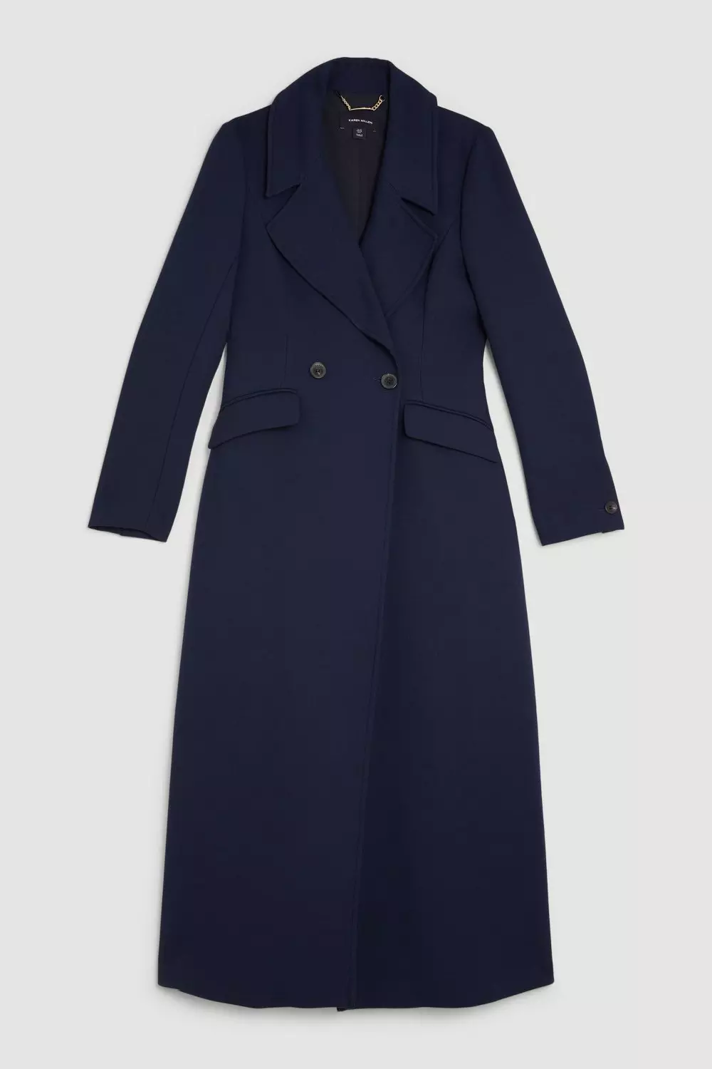 Karen millen large check midi clearance coat