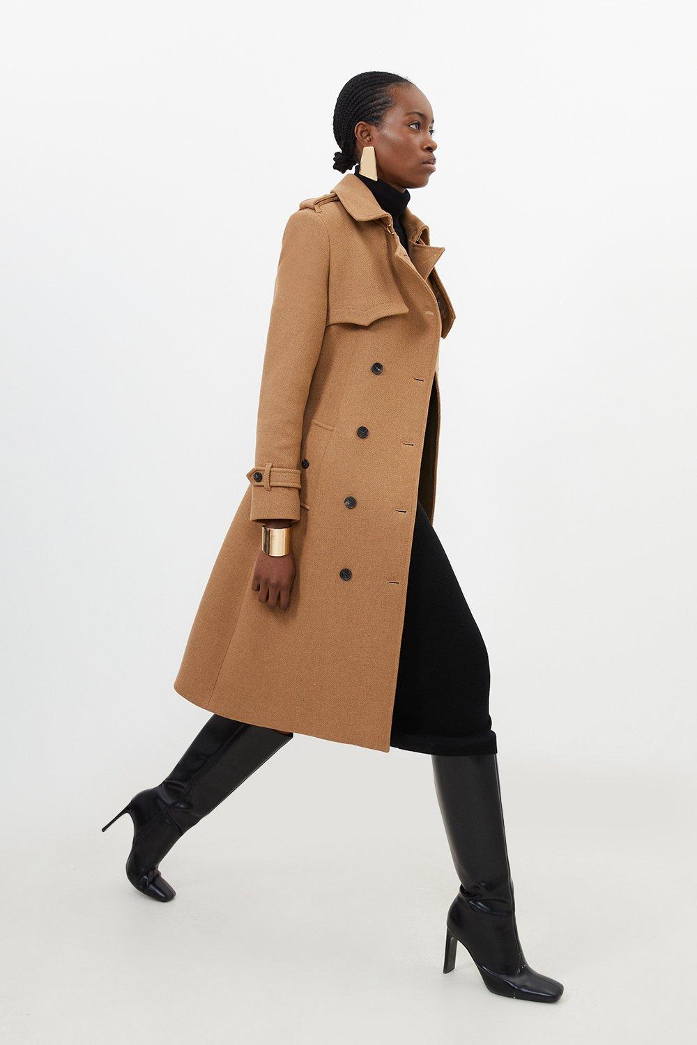 Womens wool camel on sale coat