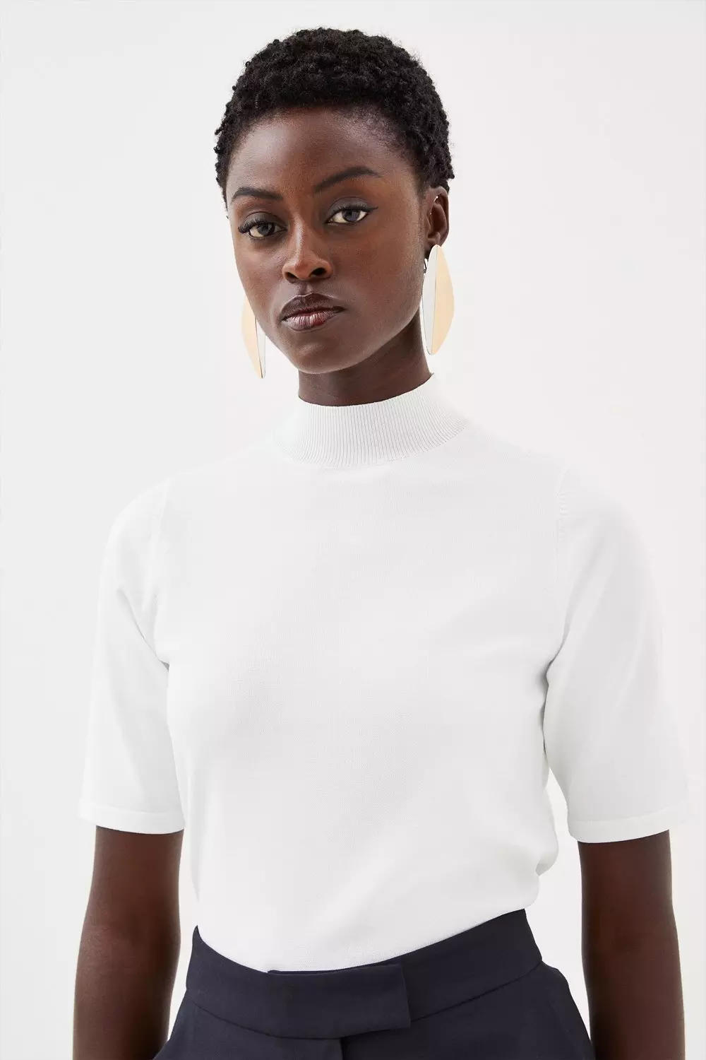 White turtle neck tops sale