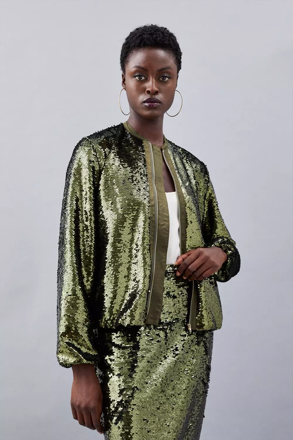 Zara sequin sale coat