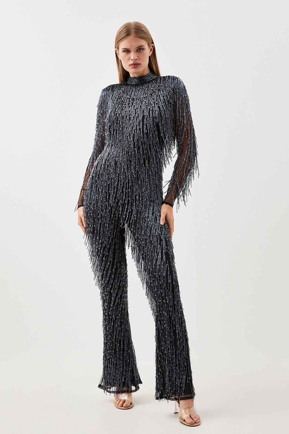 Baani fringe store embellished jumpsuit