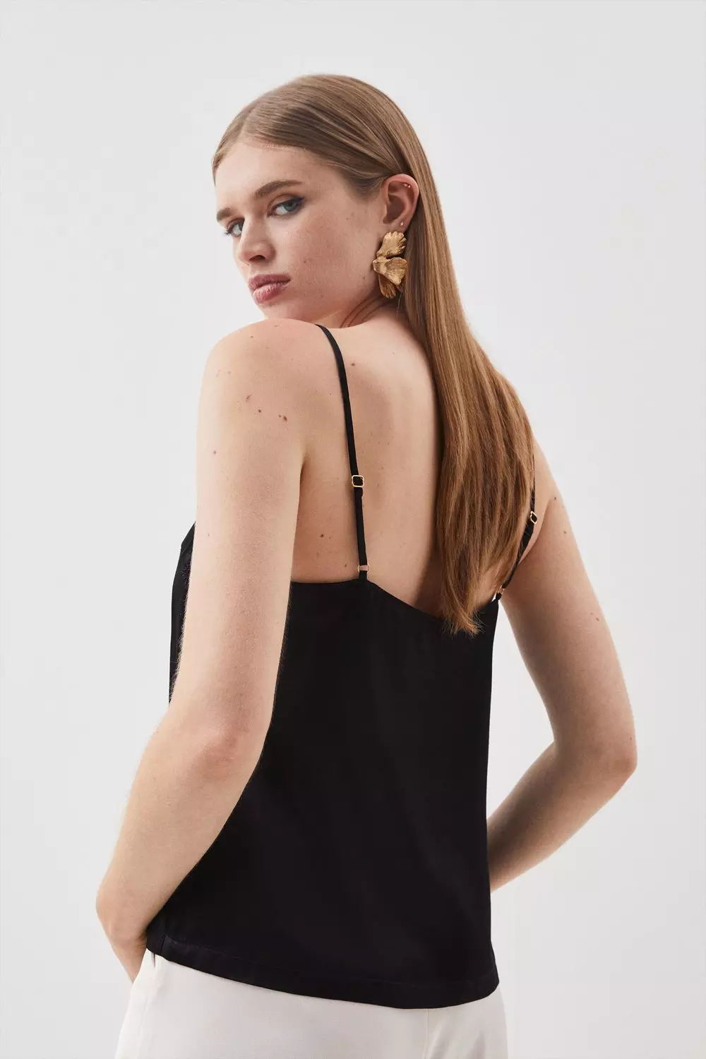 Satin Lace Woven Cami Top | Karen Millen