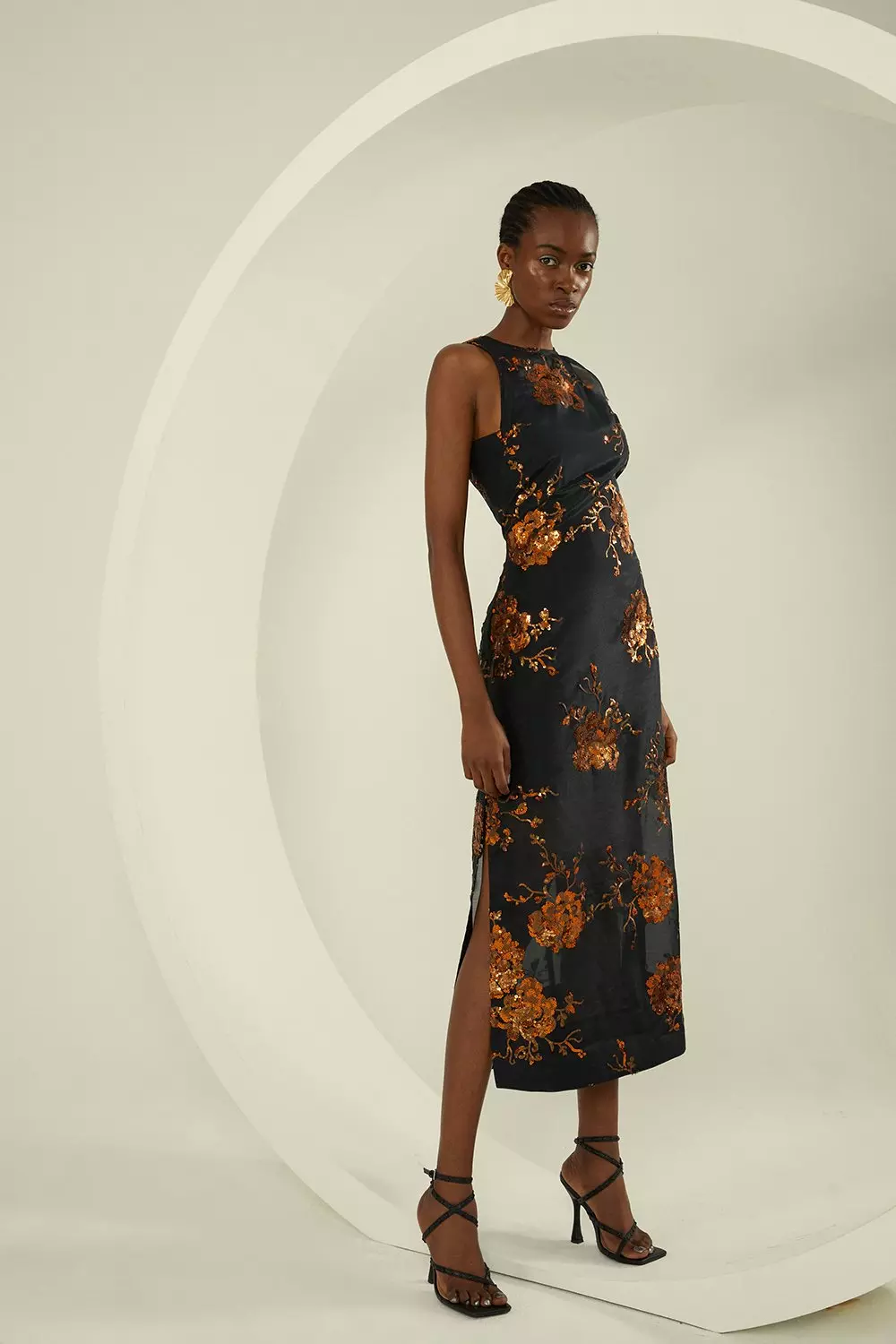 Floral midi clearance dress