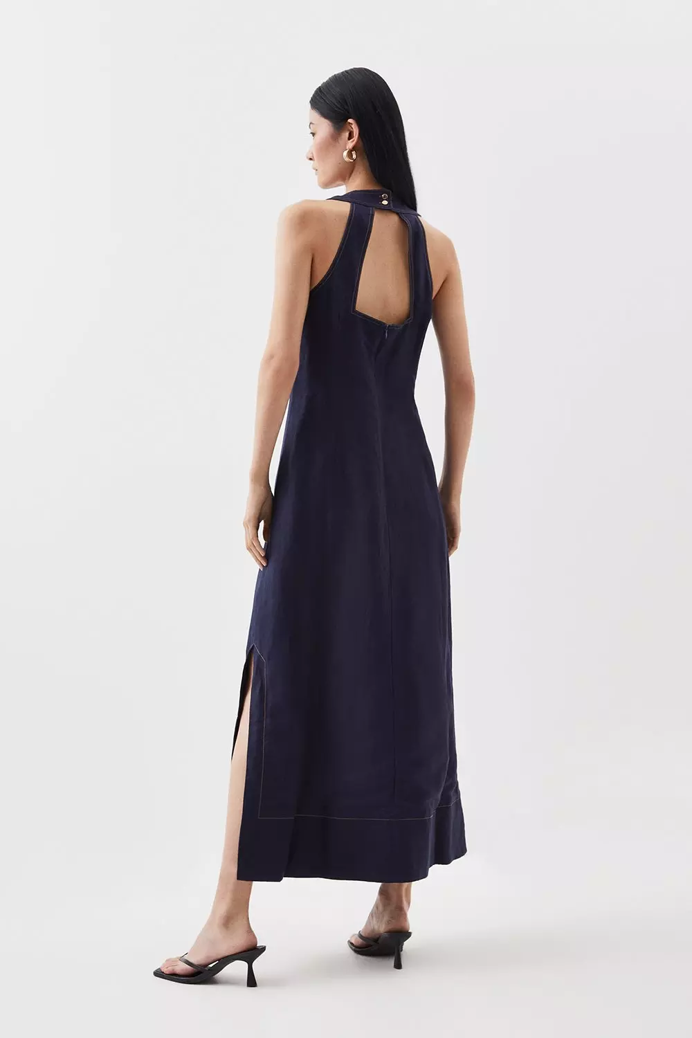 Linen hotsell halter dress