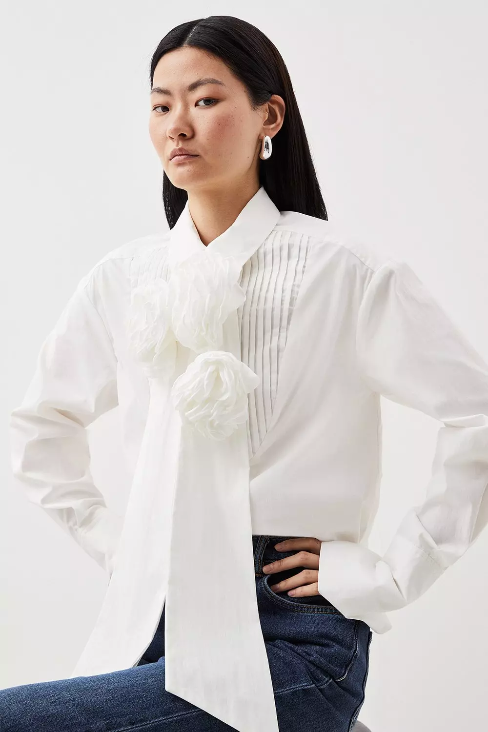 Karen millen shop white shirt