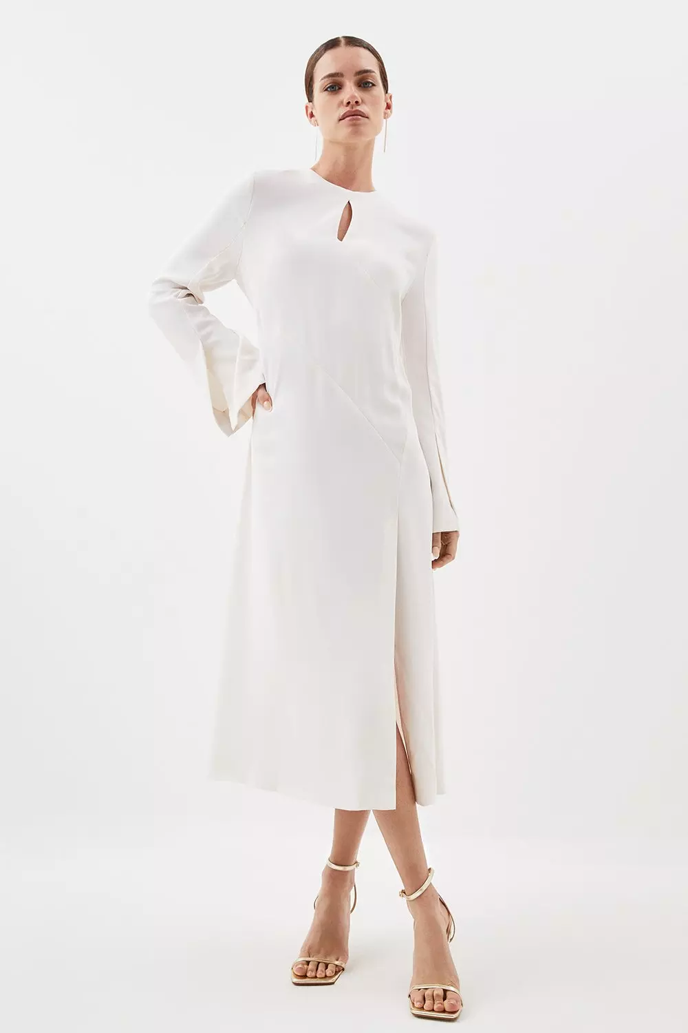 Karen millen store white maxi dress