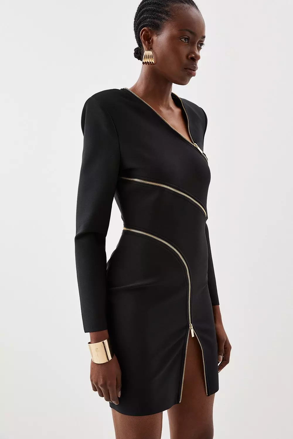 Karen millen 2025 black bodycon dress