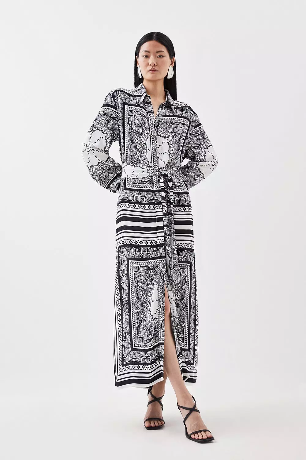 Karen millen zebra outlet print shirt dress