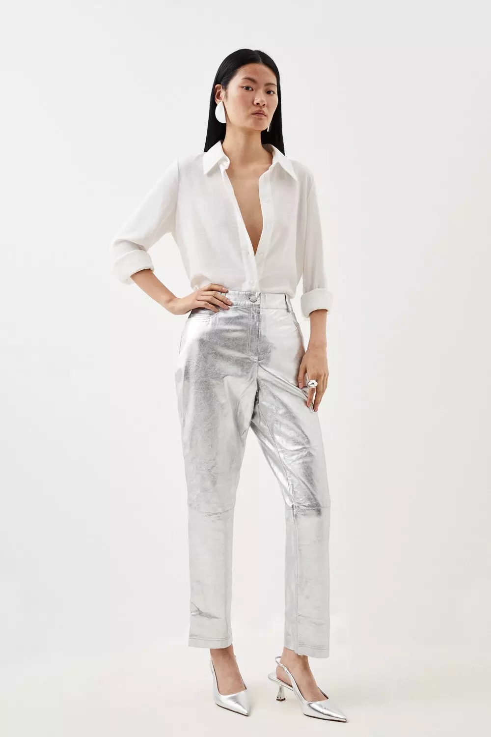 Karen millen best sale white jeans