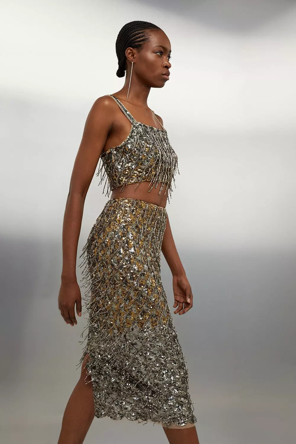 Gold 2025 jeweled skirt