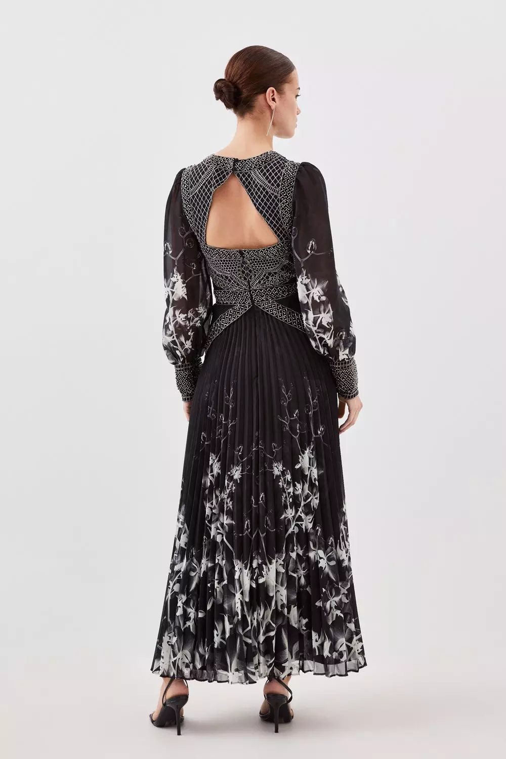 Midi long sleeve evening dress sale