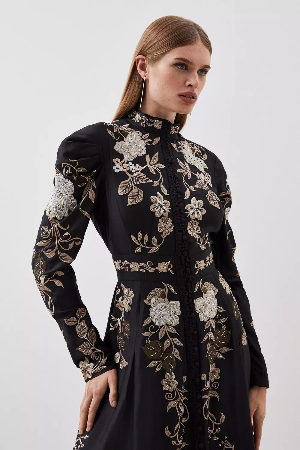 Karen millen floral embroidered 2024 dress