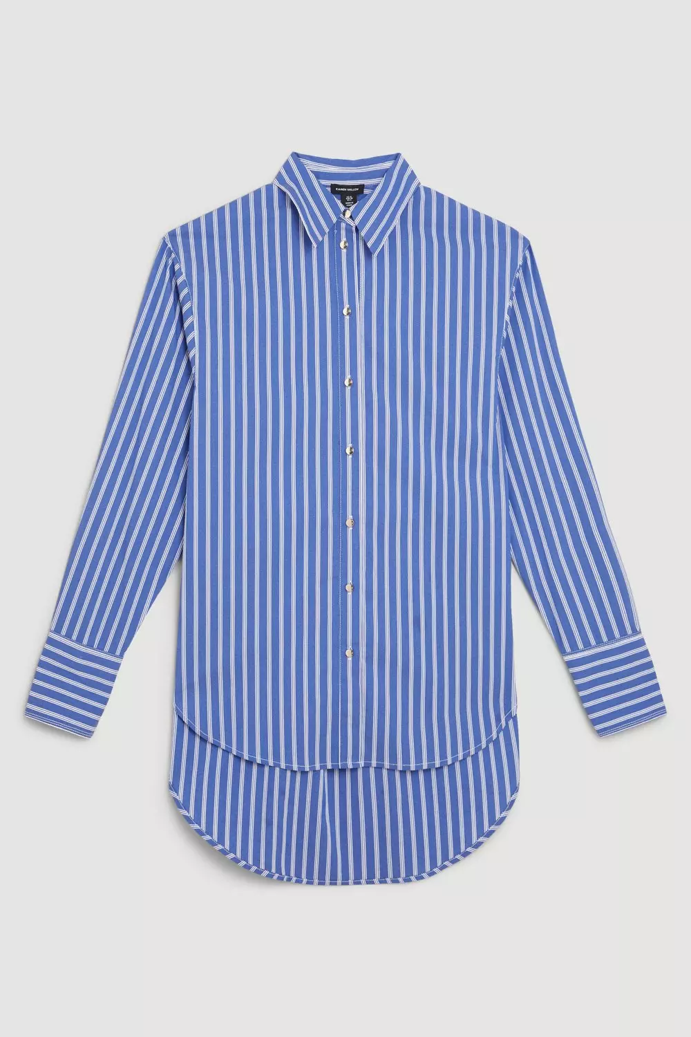 Poplin Stripe Detail Boyfriend Shirt | Karen Millen