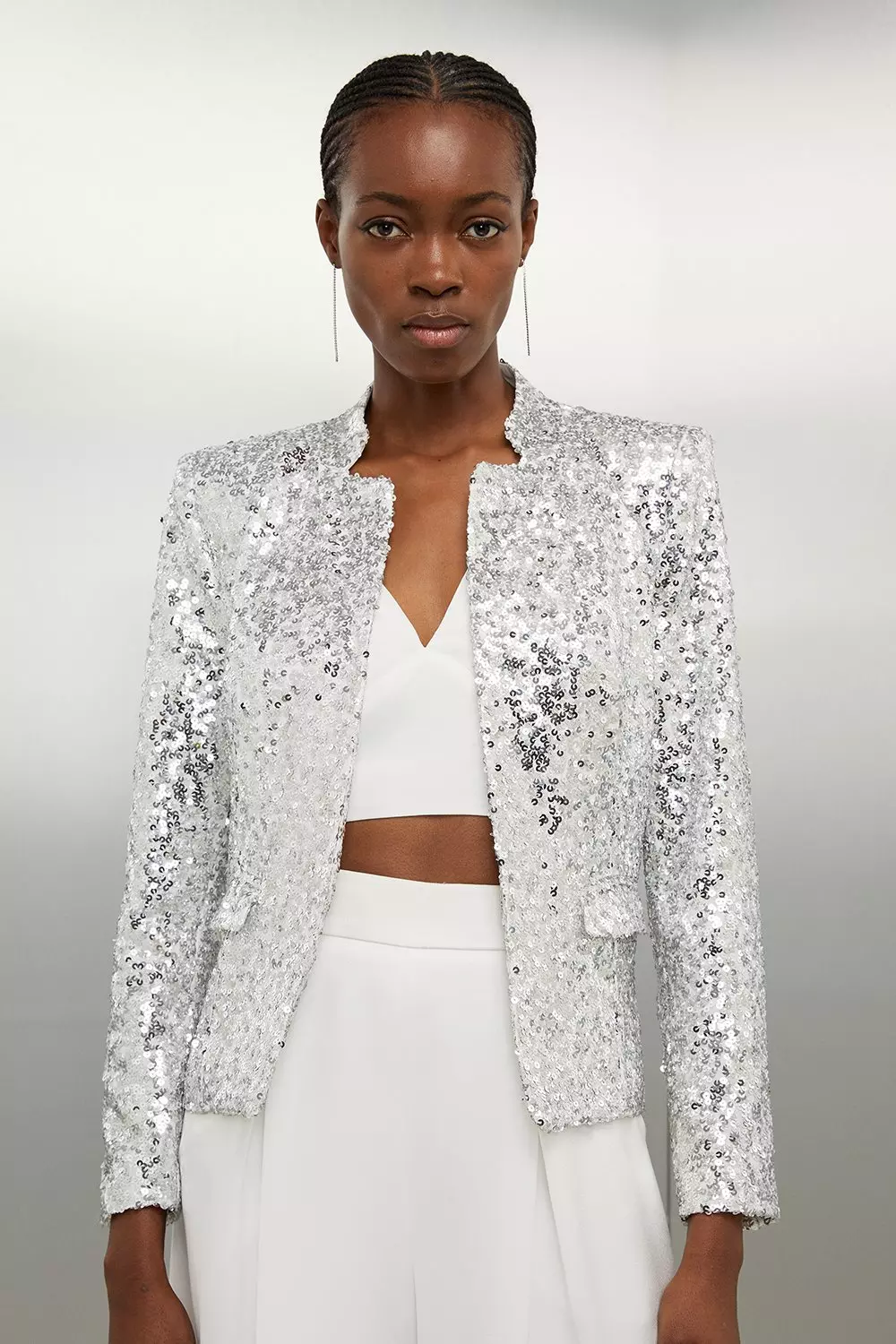 Sequin shop blazer jacket