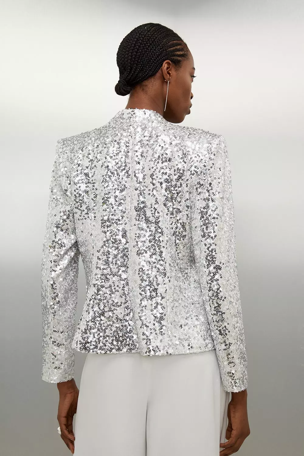 Sequin longline outlet blazer