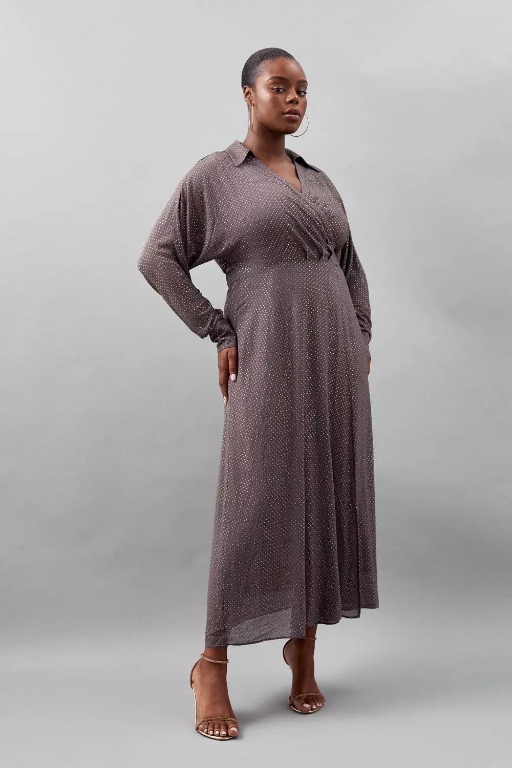 Plus size shop plunge dress