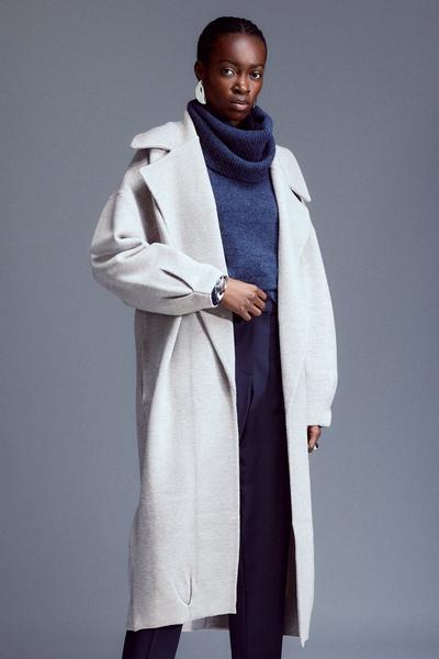 Grey Wool Coats  Karen Millen US