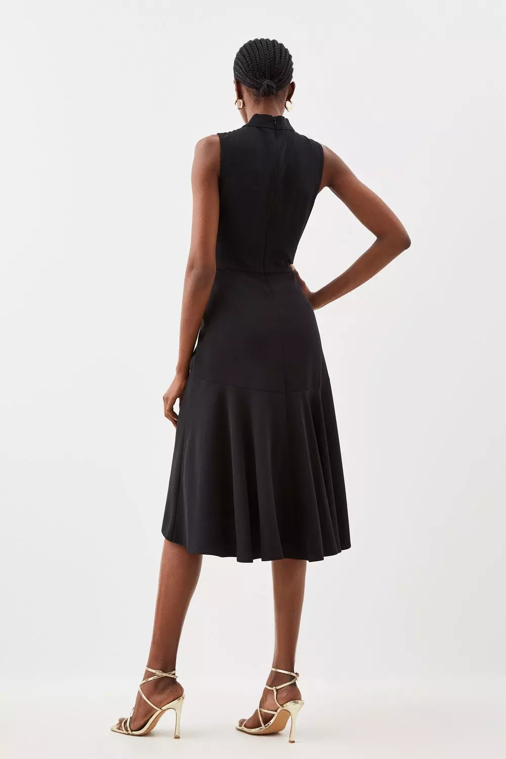 Soft Tailored Twist Detail Midi Dress | Karen Millen