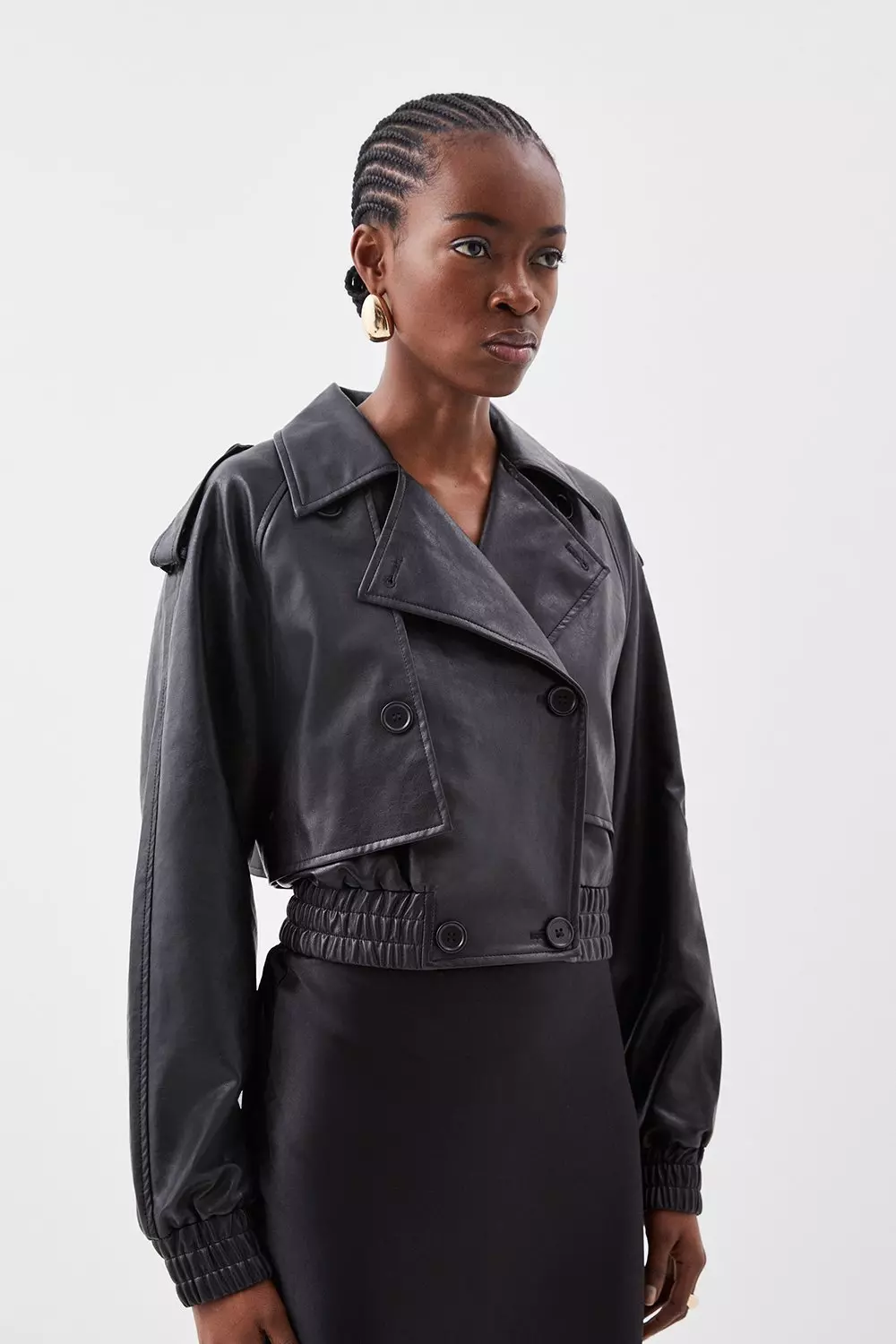 Karen millen leather deals jacket