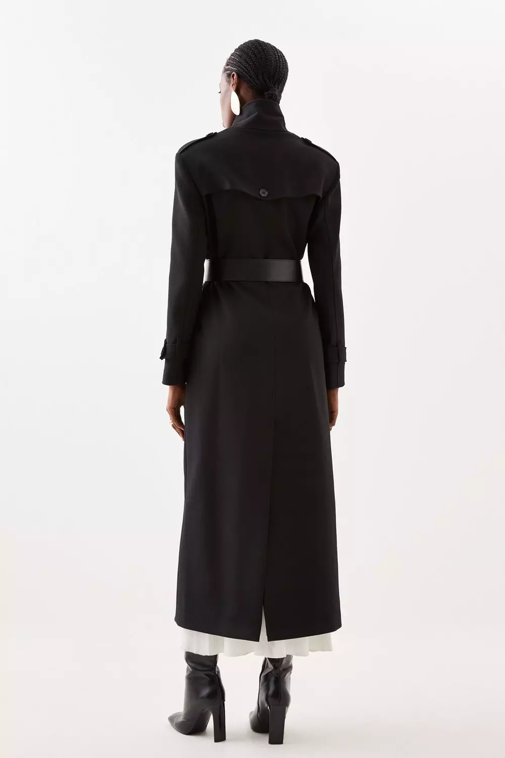 Karen Millen Womens Double Breasted Maxi Tailored Coat