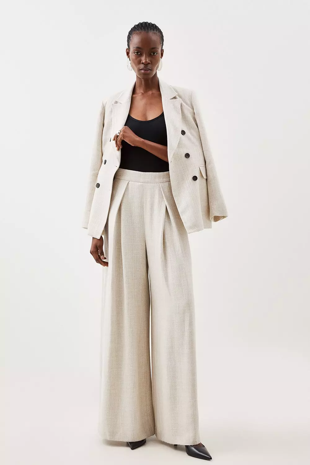 Tailored Wide Leg Pants