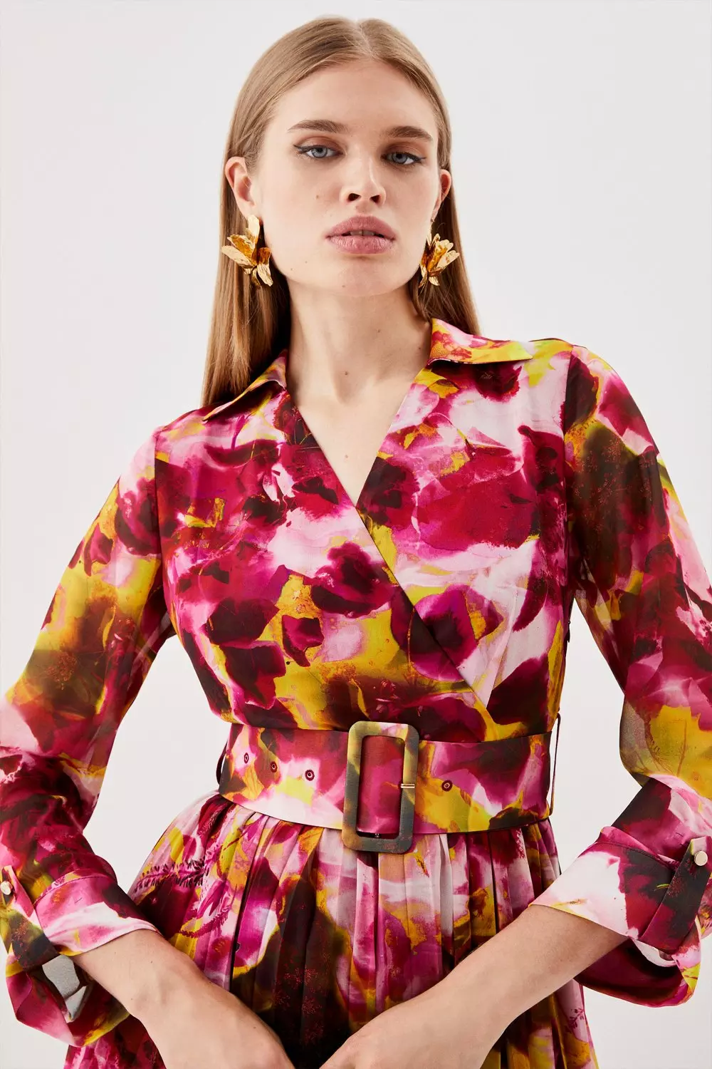 Karen millen store abstract print dress