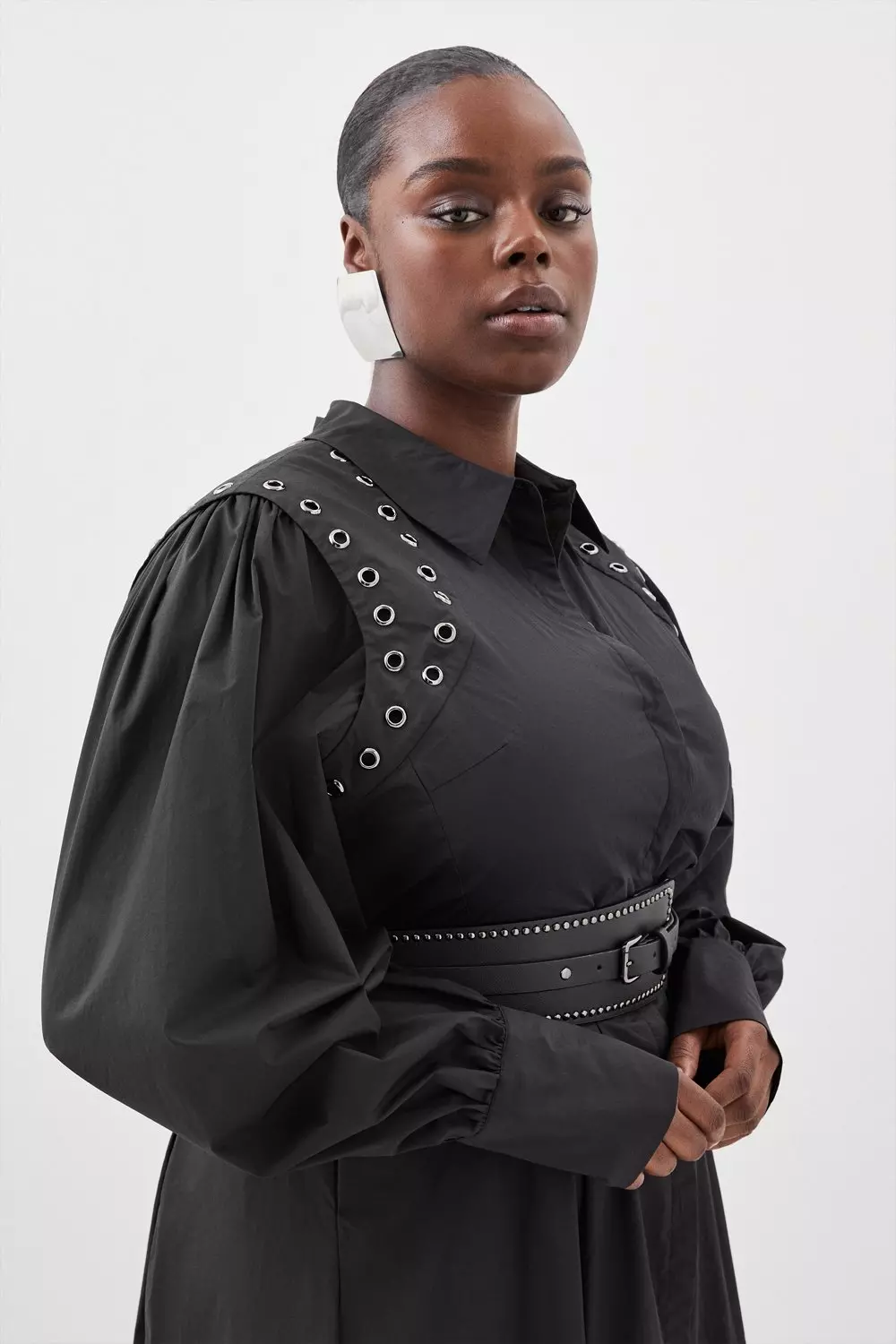 Plus size long sleeve shirt dress online