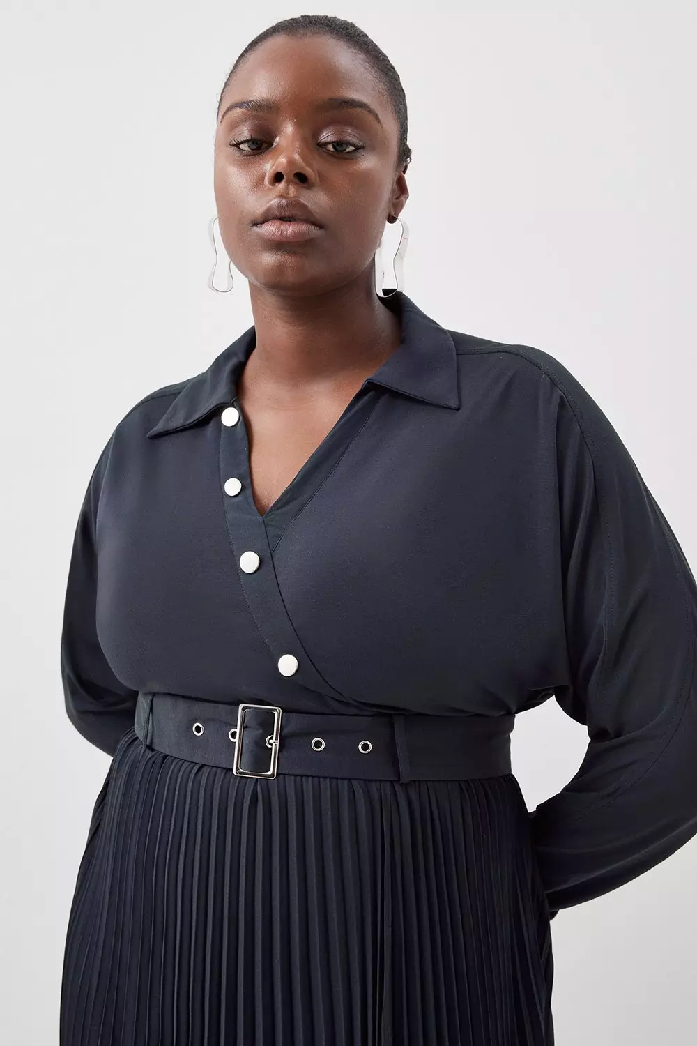 Plus size cheap black jersey dress