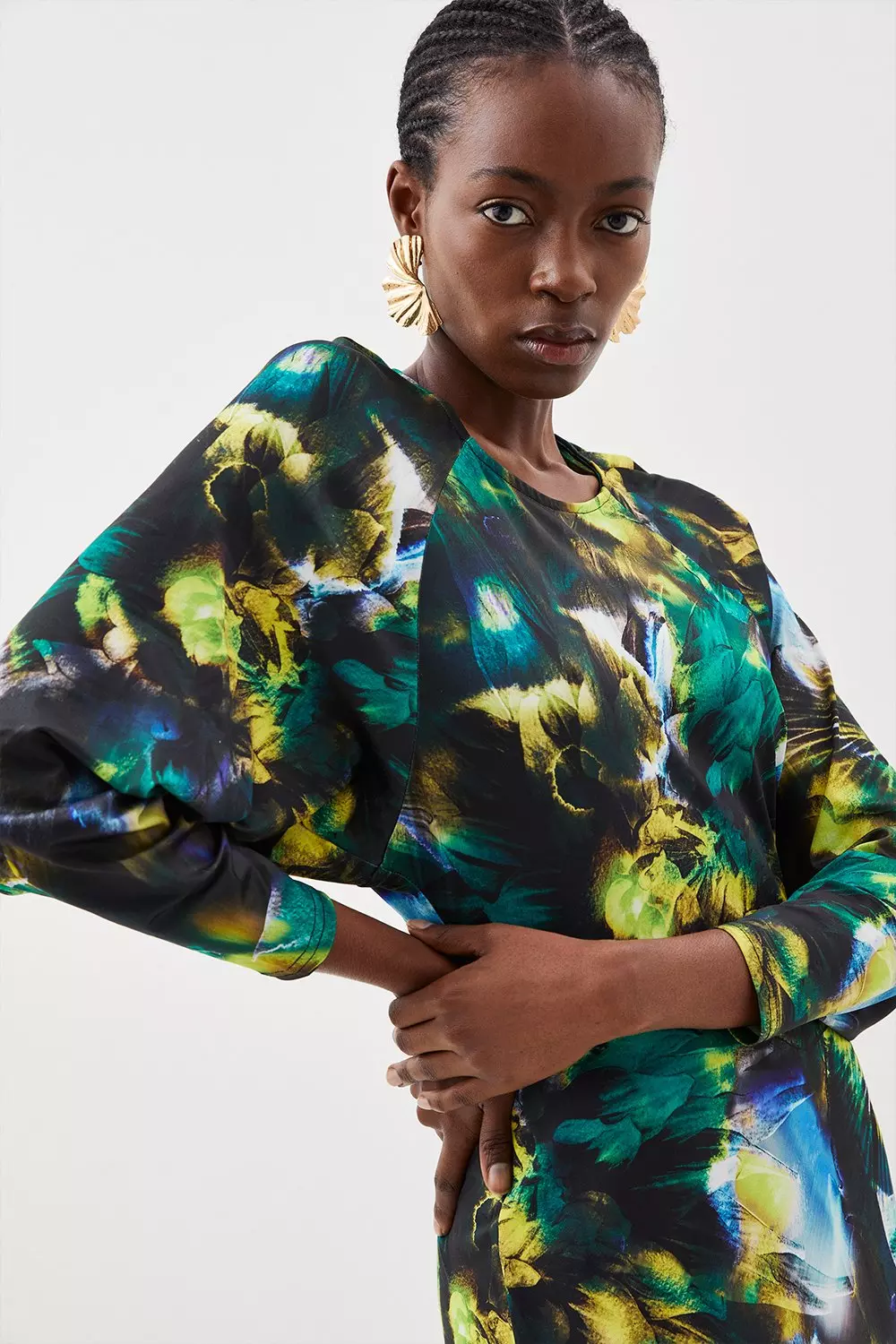 Abstract floral dress sale