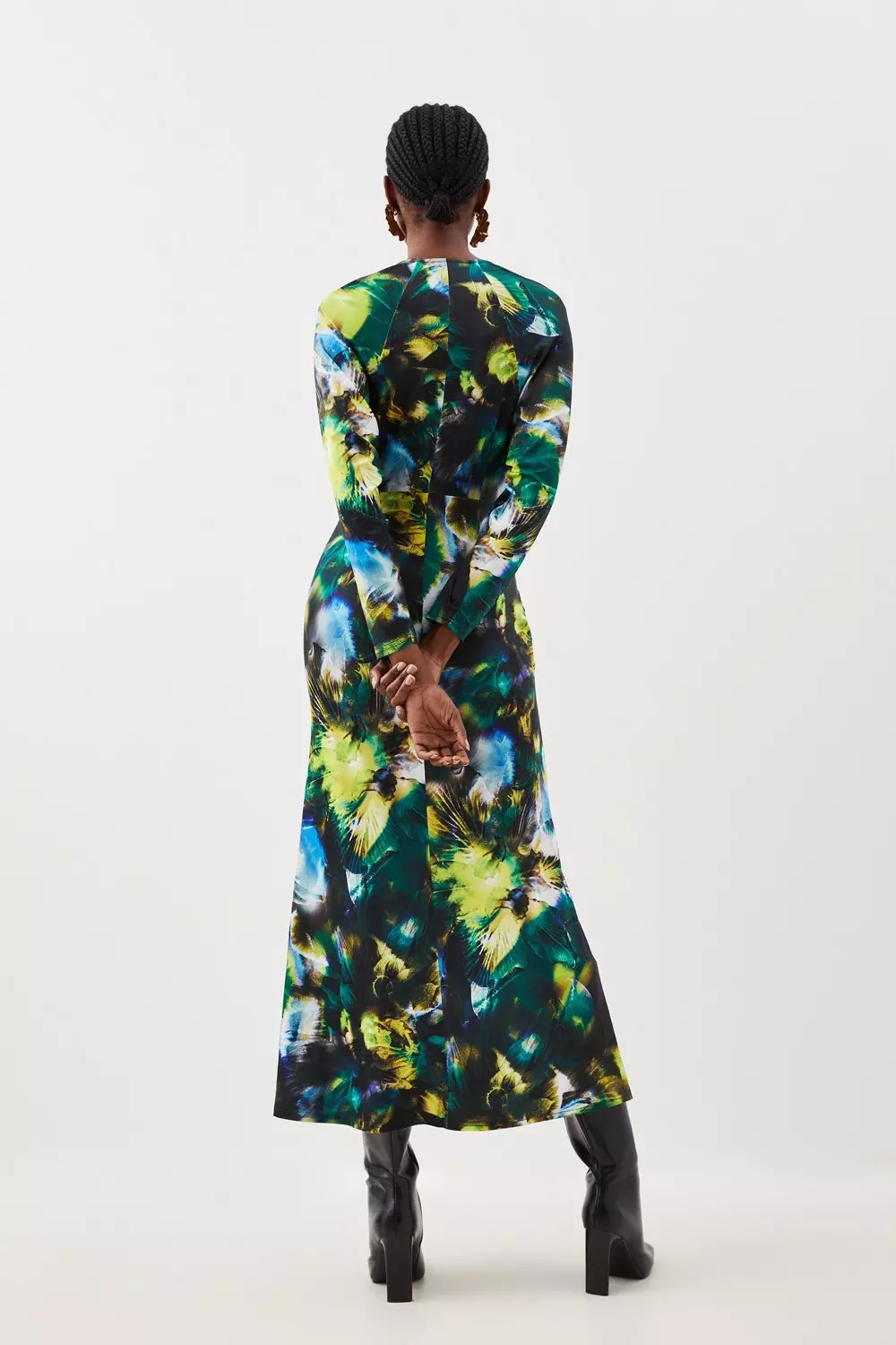 Midi dress floral outlet print