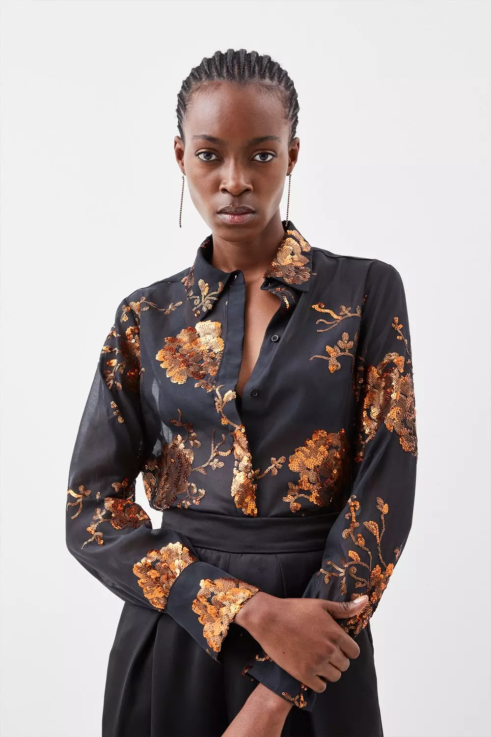 rose print shirt womens